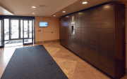 Lobby with Automated Package Locker System