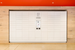 Recessed package lockers