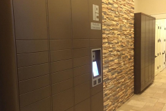 Split Package Locker System with Dry Cleaning Modules Split Package Locker System with Dry Cleaning Modules