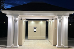 Outdoor apartment package locker system Outdoor apartment package locker system