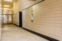 Package Lockers in Corridor of The Lorenzo USC Student Housing Package Lockers in Corridor of The Lorenzo USC Student Housing