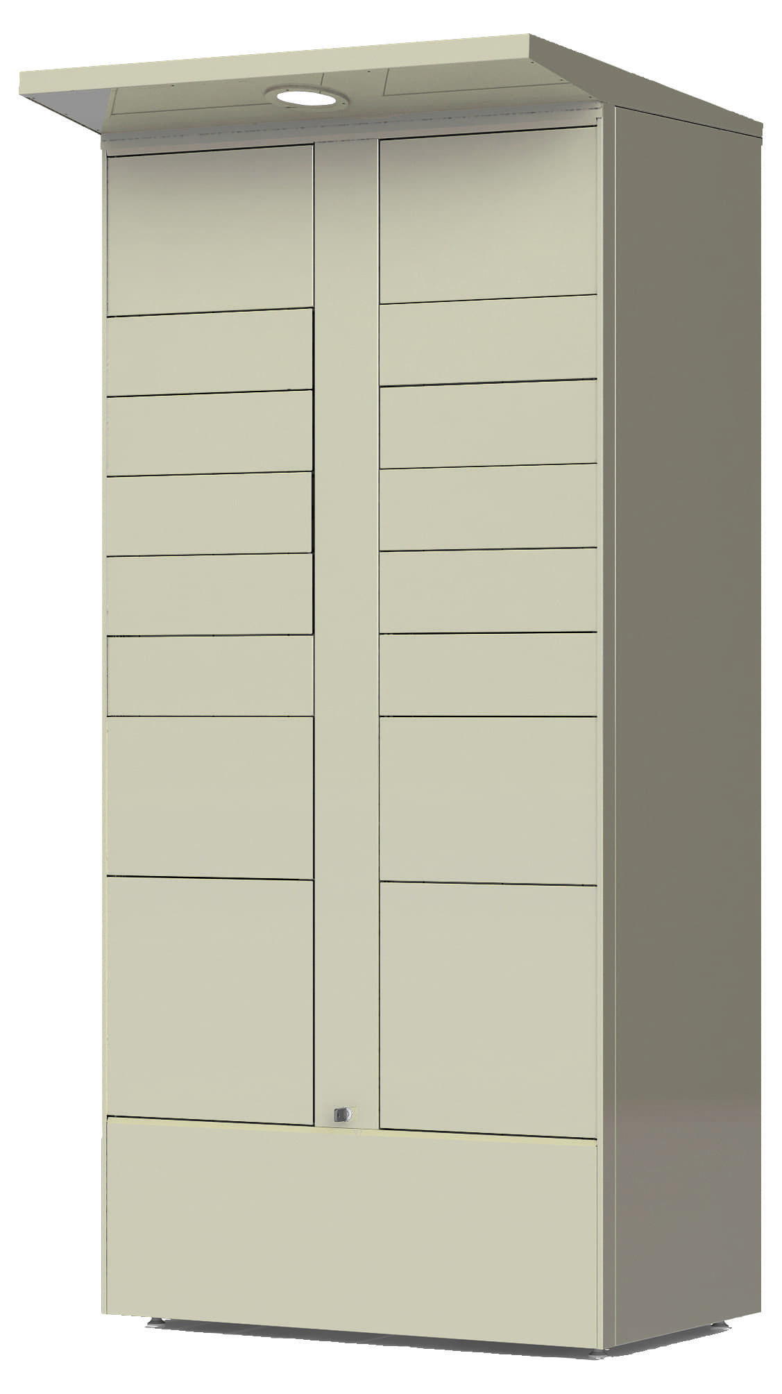 outdoor smart locker module with compartments
