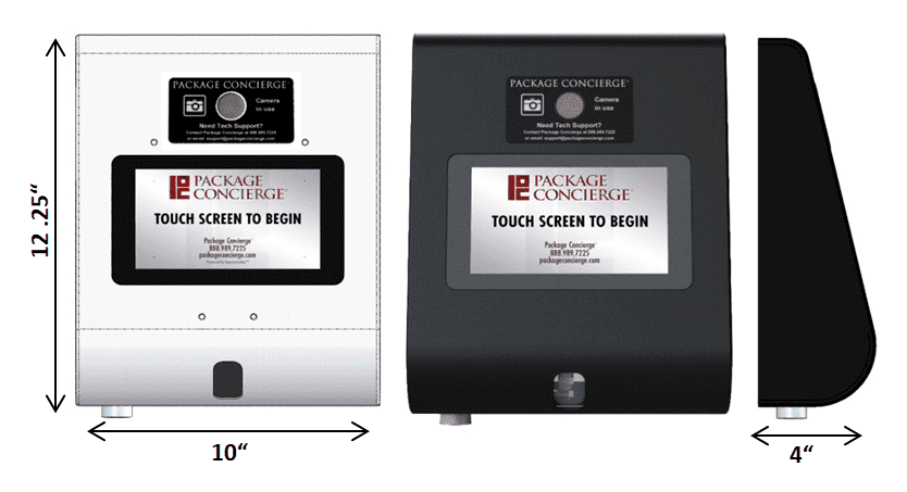 Access Control kiosk panel for package room