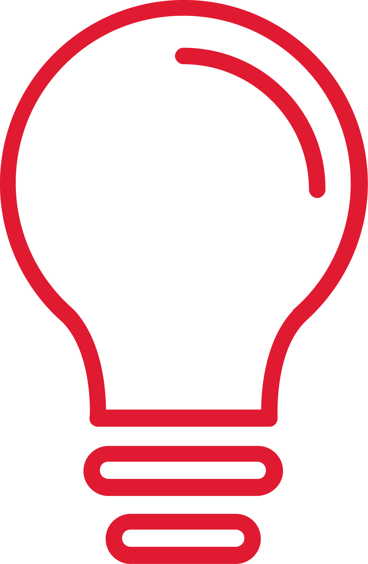 red lightbulb illustration